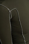 BASERANGE Long Sleeve T-Shirt TTML Collection Ribbed Cotton Portugal BAS-TTML-RB-WI23-LV Green